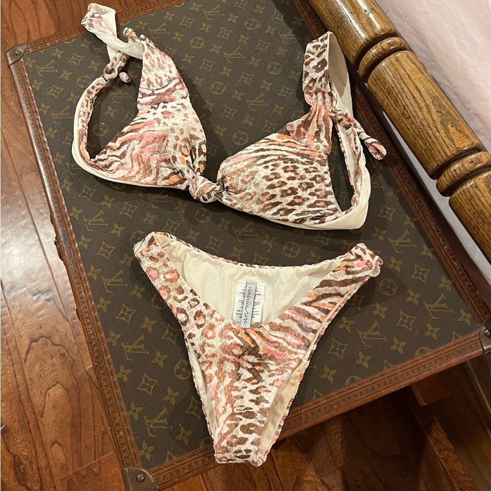 Leopard print bikini. Like new. Worn twice.